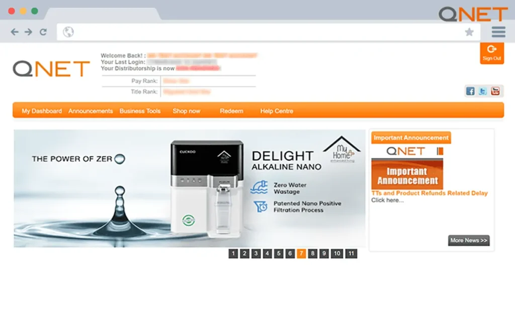 QNET Virtual Office Homepage