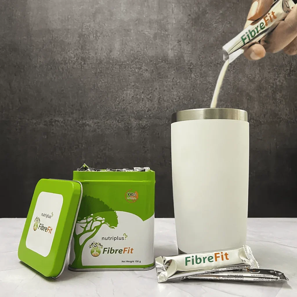 Nutriplus FibreFit mixed with milkshake