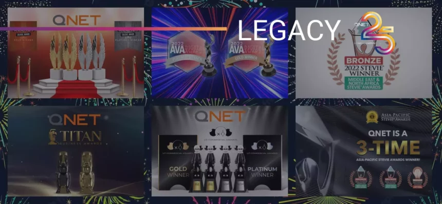 A glimpse of QNET's triumphant awards collection