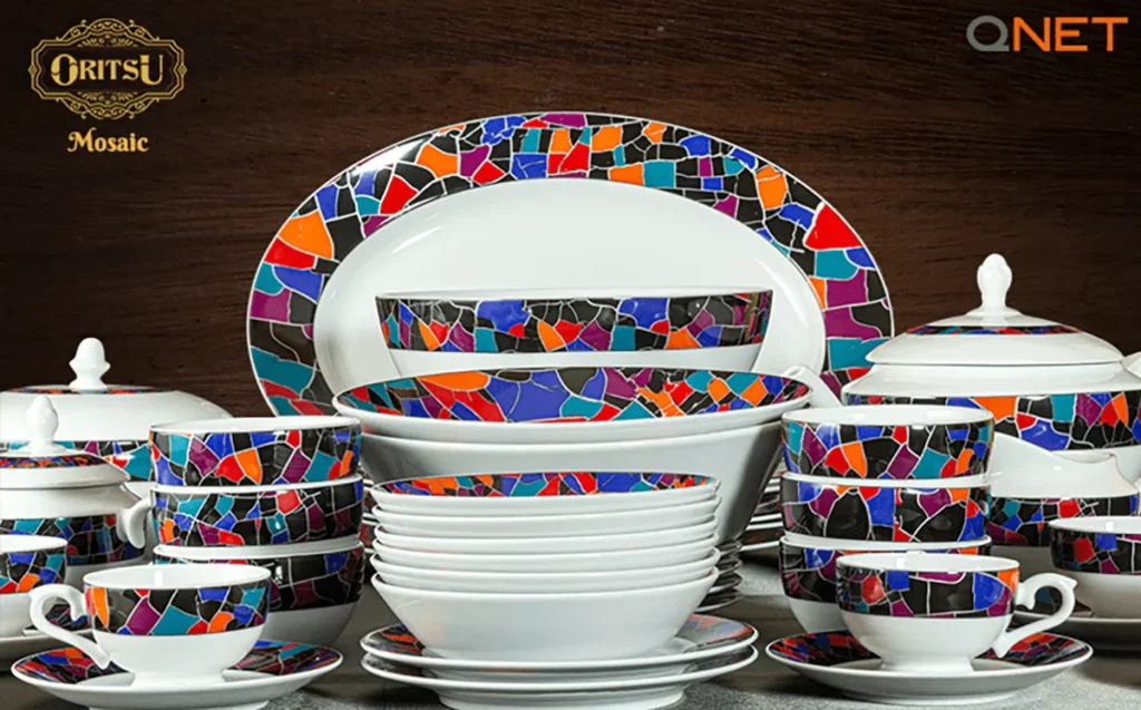 Oritsu Mosaic set on a table creatively